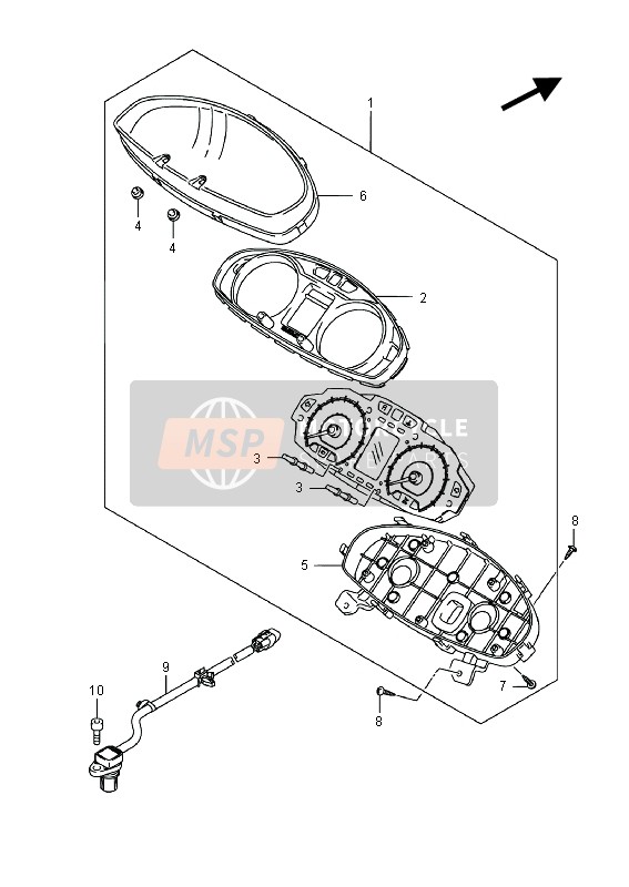 Suzuki UH200A BURGMAN 2015 Tachimetro per un 2015 Suzuki UH200A BURGMAN